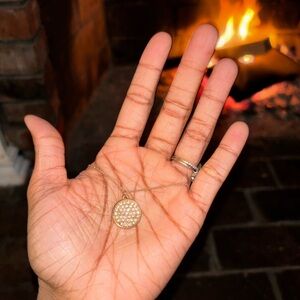 Banana Republic Gold Circle Pendant Necklace